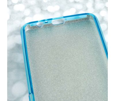 Чохол для Samsung Galaxy A8 2018 (A530) Glitter з блискітками блакитний 549535
