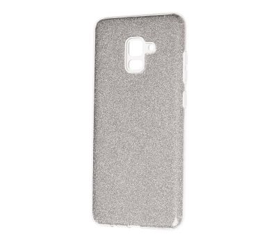 Чохол для Samsung Galaxy A8+ 2018 (A730) Glitter з блискітками сріблястий
