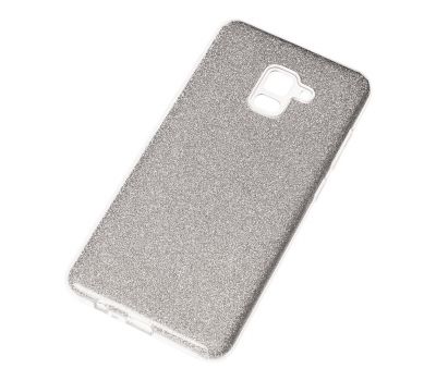 Чохол для Samsung Galaxy A8+ 2018 (A730) Glitter з блискітками сріблястий 549576