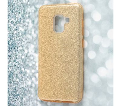 Чохол для Samsung Galaxy A8 2018 (A530) Glitter з блискітками золотистий