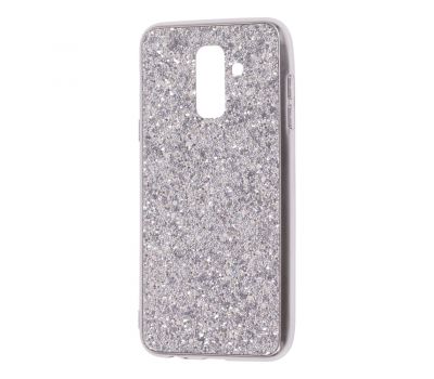 Чохол для Samsung Galaxy A6+ 2018 (A605) Shining sparkles з блискітками сріблястий