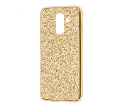 Чохол для Samsung Galaxy A6+ 2018 (A605) Shining sparkles з блискітками золотистий