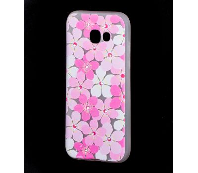 Чохол для Samsung Galaxy A5 2017 (A520) силіконовий з малюнком рожеві квіти