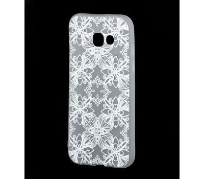 Чохол для Samsung Galaxy A5 2017 (A520) зі стразами білі квіти метелика