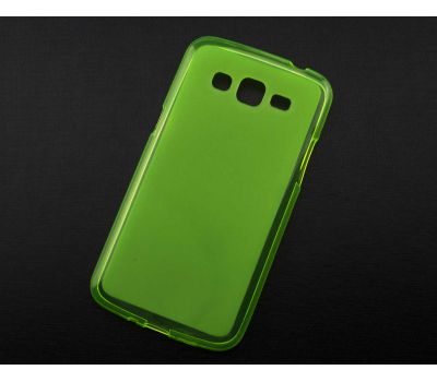 Силіконовий чохол для Samsung G7102 Galaxy Grand 2 зелений/прозорий