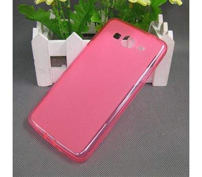 Силіконовий чохол для Samsung Galaxy Grand Prime G530h рожевий/прозорий бампер