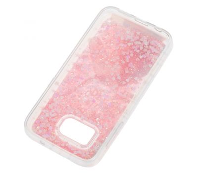 Чохол для Samsung Galaxy S7 (G930) Блиск вода світло-рожевий "єдиноріг" 554344