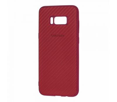Чохол для Samsung Galaxy S8+ (G955) Carbon темно-червоний