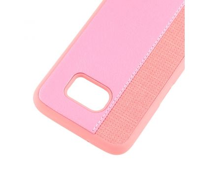 Чохол Samsung Galaxy S7 Edge (G935) Label Case Leather + Perfo рожевий 554373