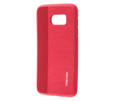 Чохол Samsung Galaxy S7 Edge (G935) Label Case Leather + Perfo червоний