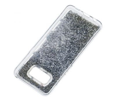 Чохол для Samsung Galaxy S8+ (G955) Блискітка вода срібляста "пудра і помада" 555204