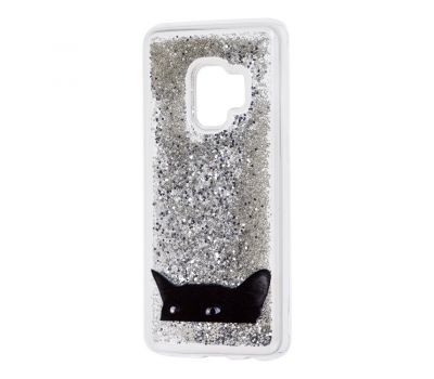 Чохол для Samsung Galaxy S9 (G960) Блиск вода сріблястий "чорний кіт"