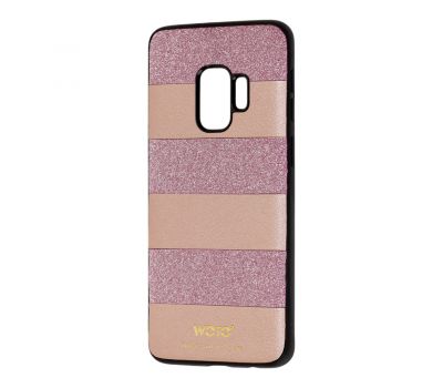 Чохол для Samsung Galaxy S9 (G960) woto з блискітками рожевий