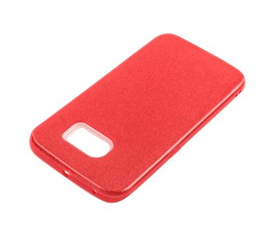 Чохол для Samsung S6 edgeShining Glitter з блискітками червоний 556029