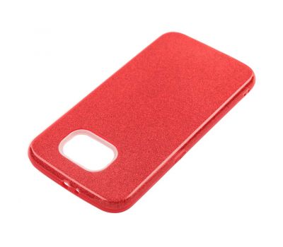 Чохол для Samsung S6 Shining Glitter з блискітками червоний 556044