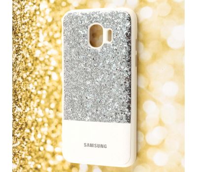 Чохол для Samsung Galaxy J2 2018 (J250) Leather + Shining сріблястий