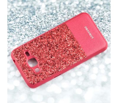 Чохол для Samsung Galaxy J3 2016 (J320) Label Case Leather + Shining червоний 561944