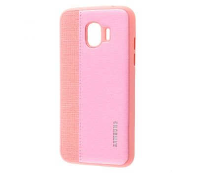 Чохол для Samsung Galaxy J2 2018 (J250) Label Case Leather + Perfo рожевий