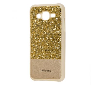 Чохол для Samsung Galaxy J5 (J500) Leather + Shining золотистий