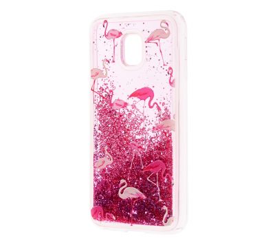 Чохол для Samsung Galaxy J3 2017 (J330) Блиск вода рожевий "фламінго"