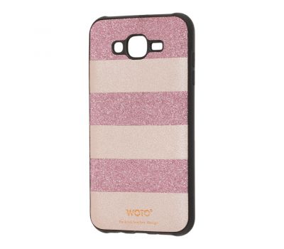Чохол для Samsung Galaxy J3 2016 (J320) woto з блискітками рожевий