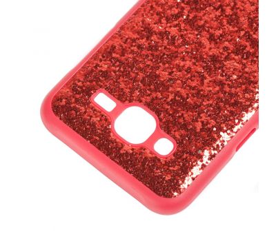 Чохол для Samsung Galaxy J5 (J500) Leather + Shining червоний 562945