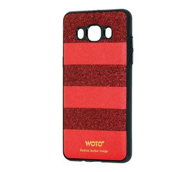 Чохол для Samsung Galaxy J5 2016 (J510) woto з блискітками червоний