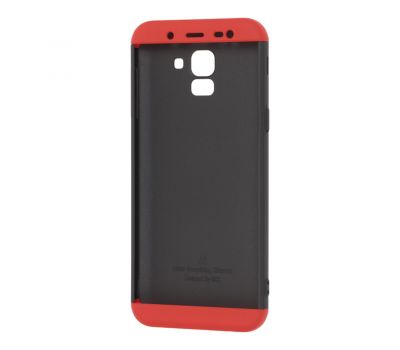 Чохол GKK LikGus для Samsung Galaxy J6 2018 (J600) 360 чорно-червоний 563793