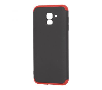 Чохол GKK LikGus для Samsung Galaxy J6 2018 (J600) 360 чорно-червоний 563794