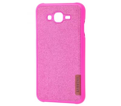 Чохол для Samsung Galaxy J7 (J700) Label Case Textile рожевий