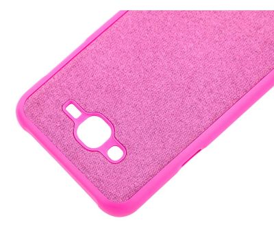 Чохол для Samsung Galaxy J7 (J700) Label Case Textile рожевий 564572