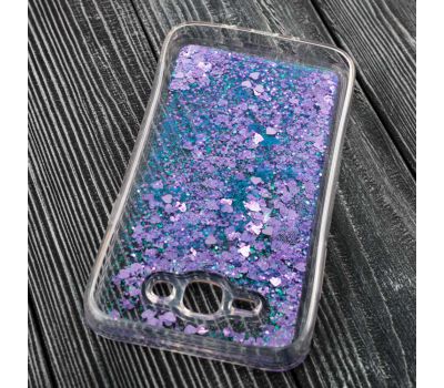 Чохол для Samsung Galaxy J7 (J700) блискітки вода фіолетовий 564802