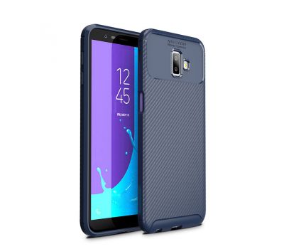 Чохол для Samsung Galaxy J6+ 2018 (J610) Kaisy carbon синій