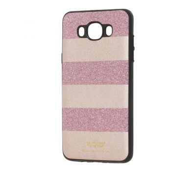 Чохол для Samsung Galaxy J7 2016 (J710) woto з блискітками рожевий