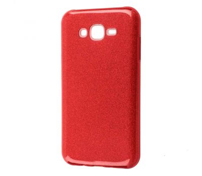 Чохол для Samsung Galaxy J7 (J700) Shining Glitter з блискітками червоний