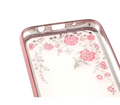 Чохол для Samsung Galaxy J5 (J500) з квітами рожевий 567264