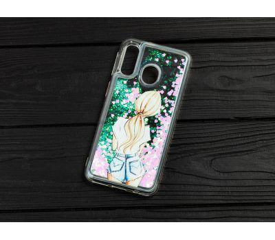 Чохол для Samsung Galaxy A40 (A405) Блиск вода "дівчина" світло-рожевий 577049