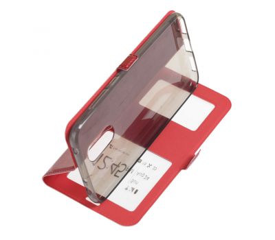 Чохол книжка для Xiaomi Redmi 5 Plus Momax із двома вікнами червоний 582932