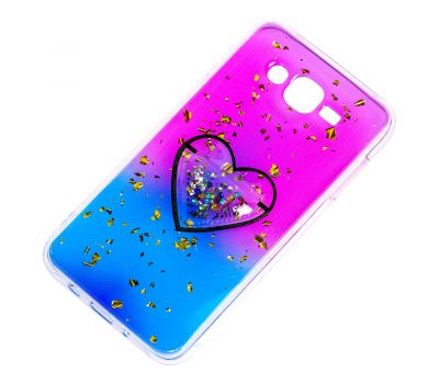 Чохол для Samsung Galaxy J7 (J700) Multi confetti рожевий "Серце" 590471