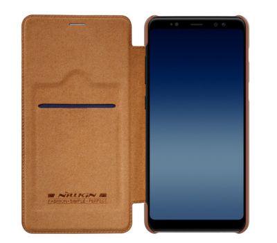 Чохол книжка Nillkin Qin для Samsung Galaxy A8 2018 (A530) коричневий 598964