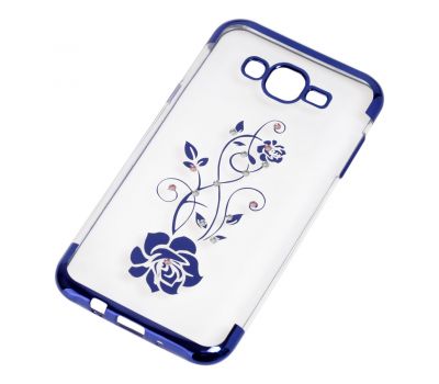 Чохол для Samsung Galaxy J7 (J700) kingxbar diamond flower синій 604305