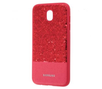 Чохол для Samsung Galaxy J5 2017 (J530) Leather + Shining червоний
