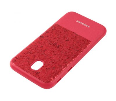Чохол для Samsung Galaxy J5 2017 (J530) Leather + Shining червоний 617321