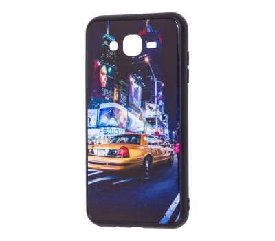 Чохол для Samsung Galaxy J7 (J700) glass new "Нью Йорк"