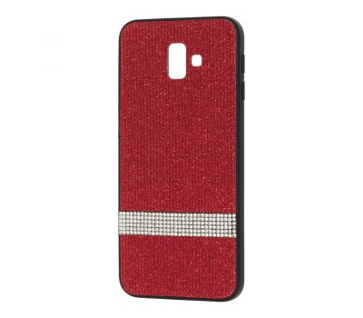 Чохол для Samsung Galaxy J6+ 2018 (J610) Swarovski (смуга) червоний