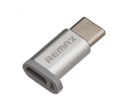 Перехідник microUSB to Type C REMAX Feliz RA-USB1 срібло