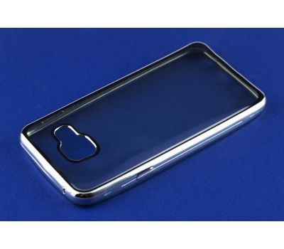 Чохол для Samsung Galaxy A7 2016 (A710) з окантовкою сріблястий 63788