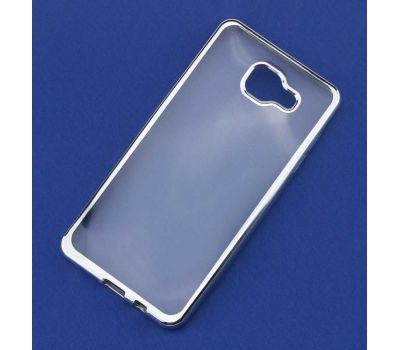 Чохол для Samsung Galaxy A7 2016 (A710) з окантовкою сріблястий 63789
