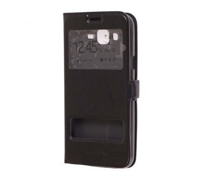 Чохол книжка Samsung Galaxy J7 2016 (J710) Momax з двома вікнами чорний