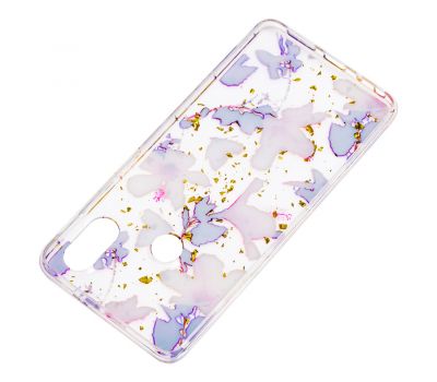 Чохол для Xiaomi Redmi Note 5 / Note 5 Pro Flowers Confetti "китайська фіолетова троя 632077